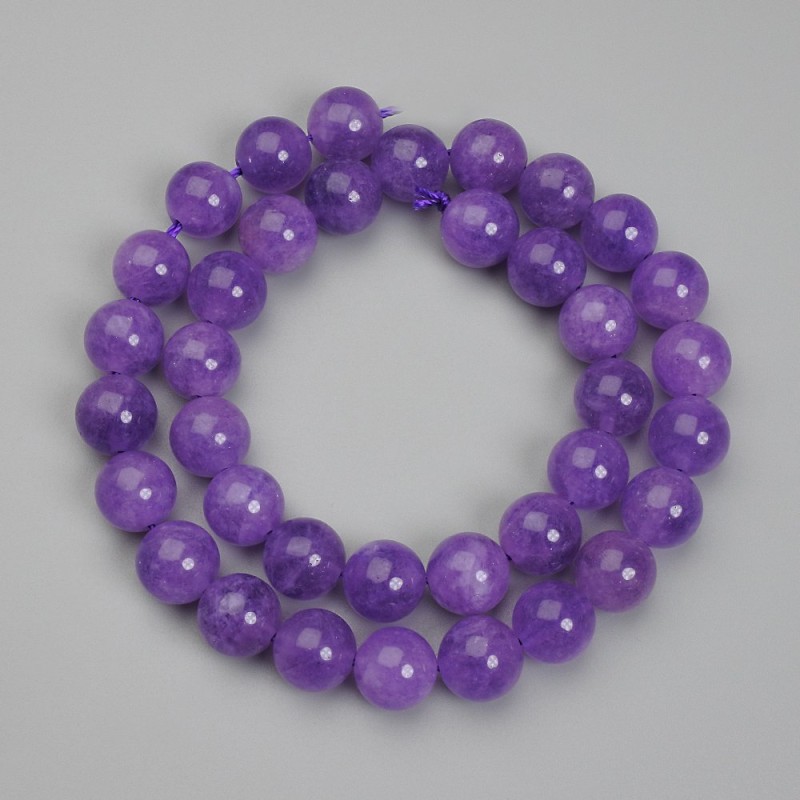خرز الأميثيست كرة، قطر 10مم+-، طول 37سم+