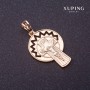 تعليقة Xuping صليب لون "ذهبي" 37×20mm