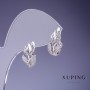 Сережки Xuping Листочки 14х10мм родій