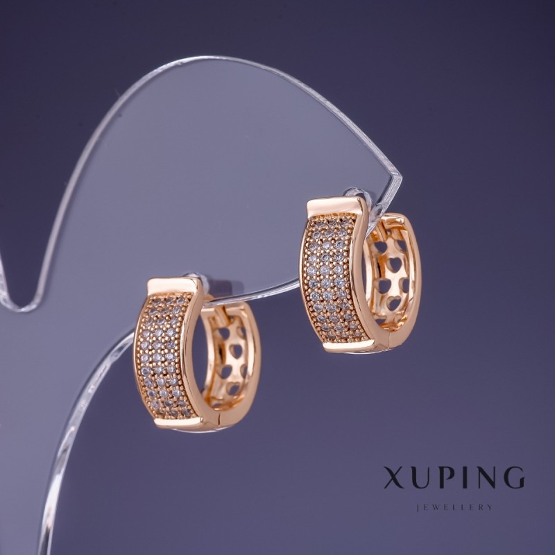 أقراط Xuping 7x15mm "مطلية بالذهب 18K"