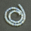 خرزات على خيط حجر القمر (اصطناعي) ملساء روندل، قطر 8x5 mm+-، طول 40 cm+
