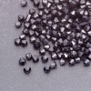 مستلزمات المجوهرات خرزة بلاستيكية ثنائية المخروط سوداء 4x4 mm عبوة 0.5 kg
